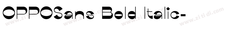 OPPOSans Bold Italic字体转换